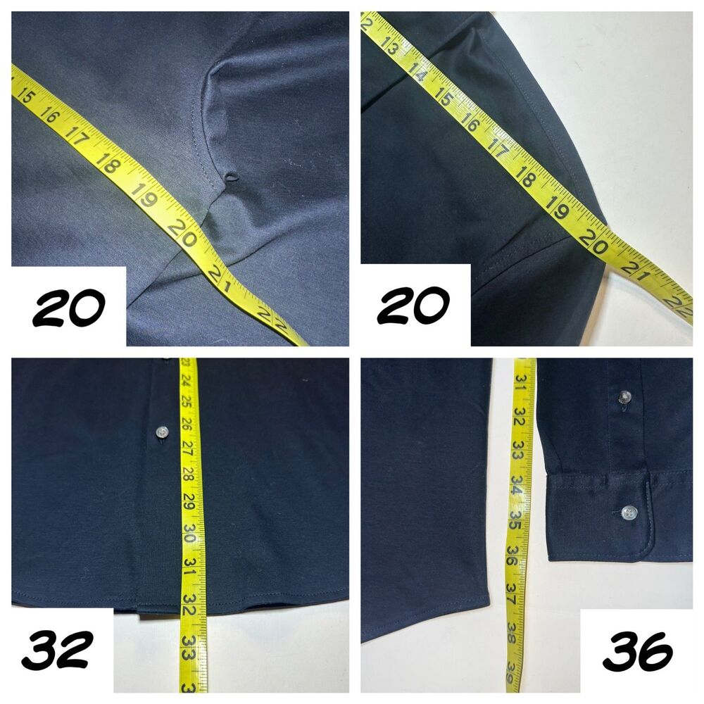 Scotch & Soda Slim Fit Stretch Cotton Shirt in Dark Navy Blue Sz M 20 x 32" - Picture 9 of 12